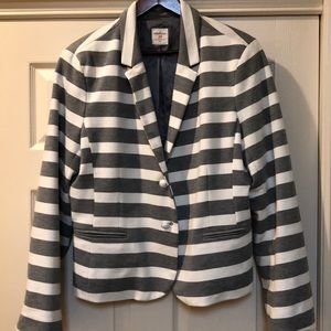 Gap gray/white stripe blazer